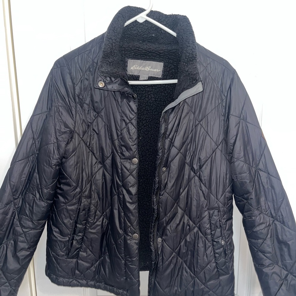 Eddie Bauer Black Quilted Jacket